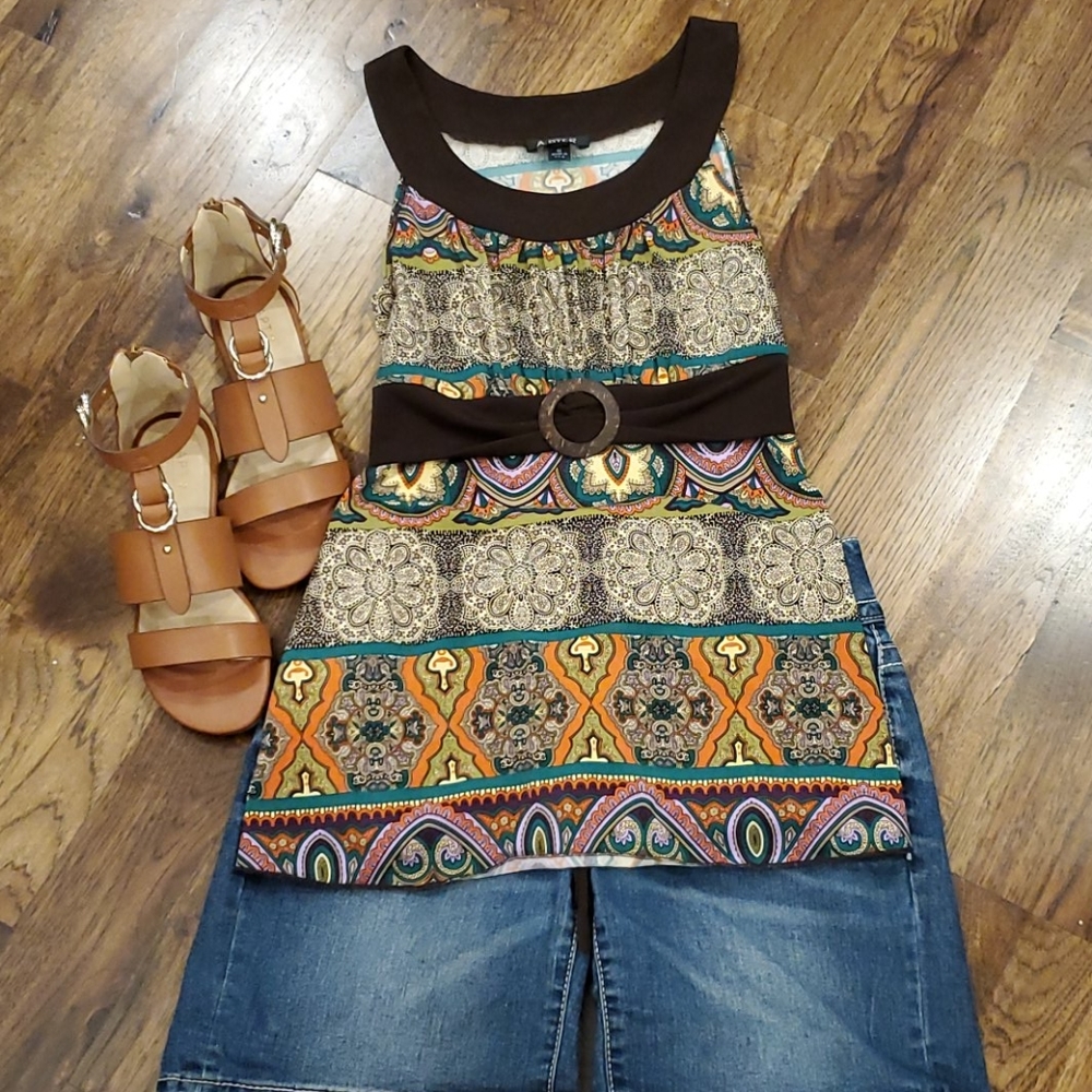 Womens A.Byer vintage sleeveless tunic size M